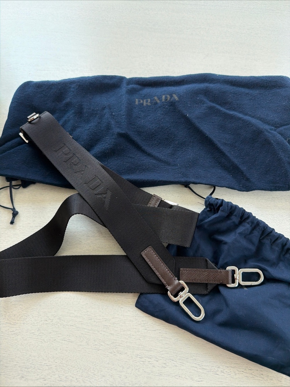PRADA Medium Brique Bag - Coffee Saffiano Leather - Picture 8 of 9